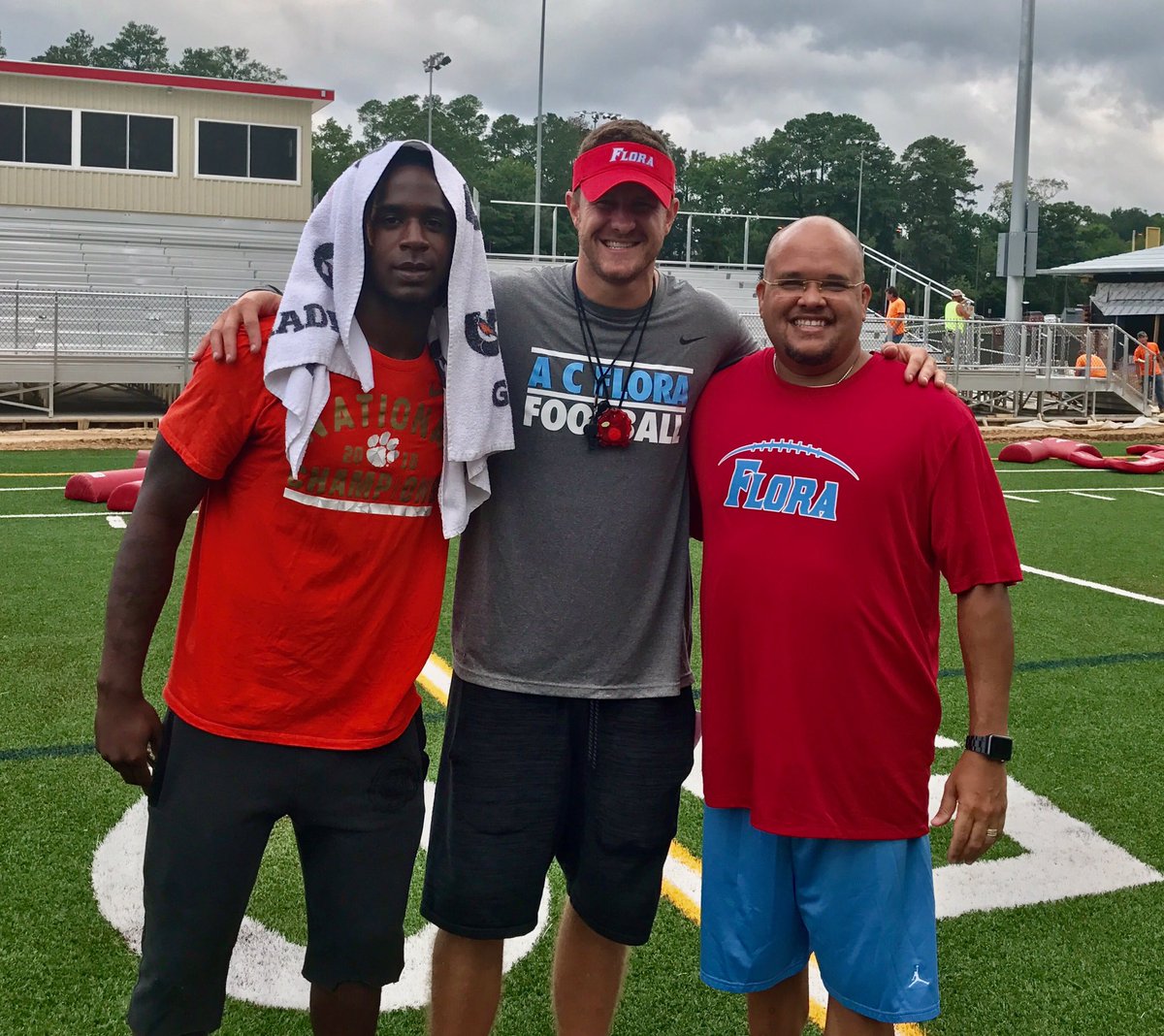 CoachDrafts's tweet photo. Awesome 2 have such great men speak to our team. These guys are Flora through &amp; through! #Tradition @ChrisLeevy @jdenzel66 @ACFloraFootball https://t.co/tpi8K8Ktme