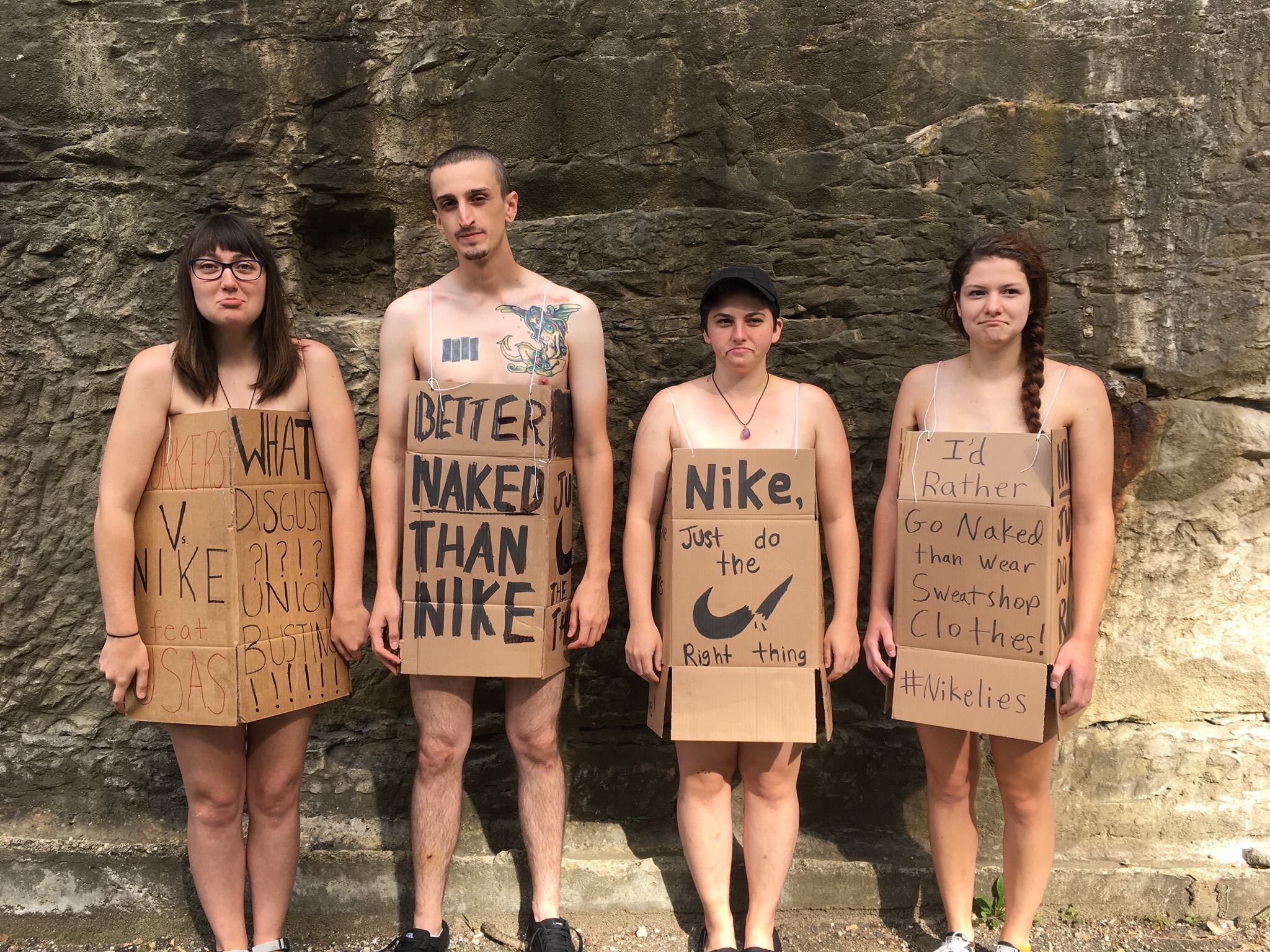 on Twitter: of @KentStateCHANGE would rather go naked at @Nike Aurora, OH than buy #NikeLies! https://t.co/LZGPQ3Q2MO" / Twitter