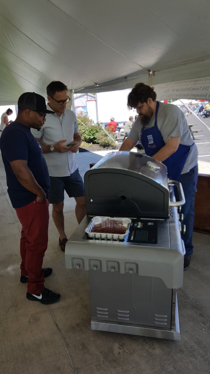 DispatchKitchen's tweet image. My fellow judges watch the food go on the grill.