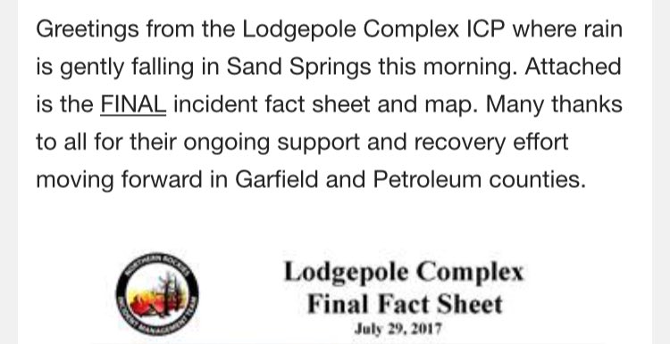 MikeKordenbrock's tweet photo. "rain gently falling in Sand Springs this morning," according to an email accompanying the final #LodgepoleComplex fact sheet #MTfires https://t.co/MfDTsi8dzk