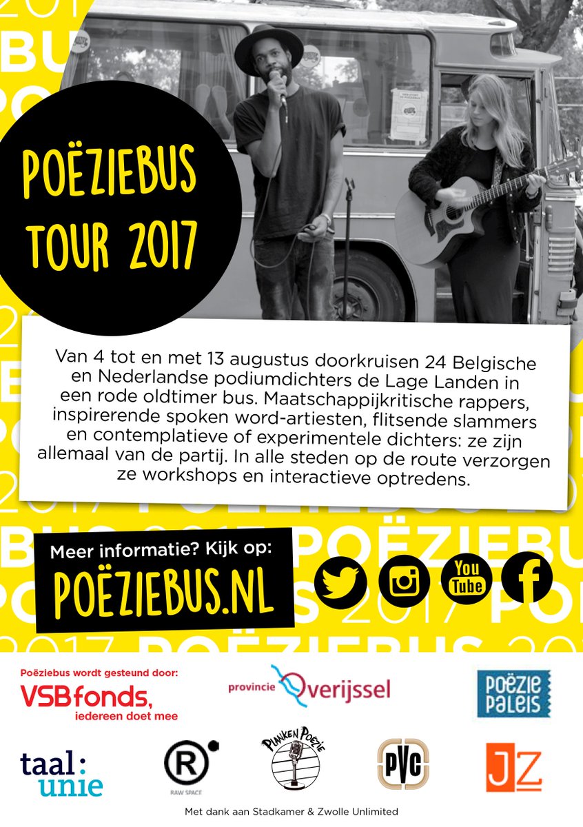 TIP voor thuisblijvers #Zwolle! Op 7 aug. is er een poëziefestival op het terrein van kunstenaar Ronald Westerhuis. Foodtrucks ook present!