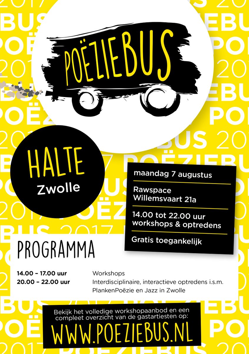 De_PVC's tweet photo. TIP voor thuisblijvers #Zwolle! Op 7 aug. is er een poëziefestival op het terrein van kunstenaar Ronald Westerhuis. Foodtrucks ook present! https://t.co/bE8OINBsFI