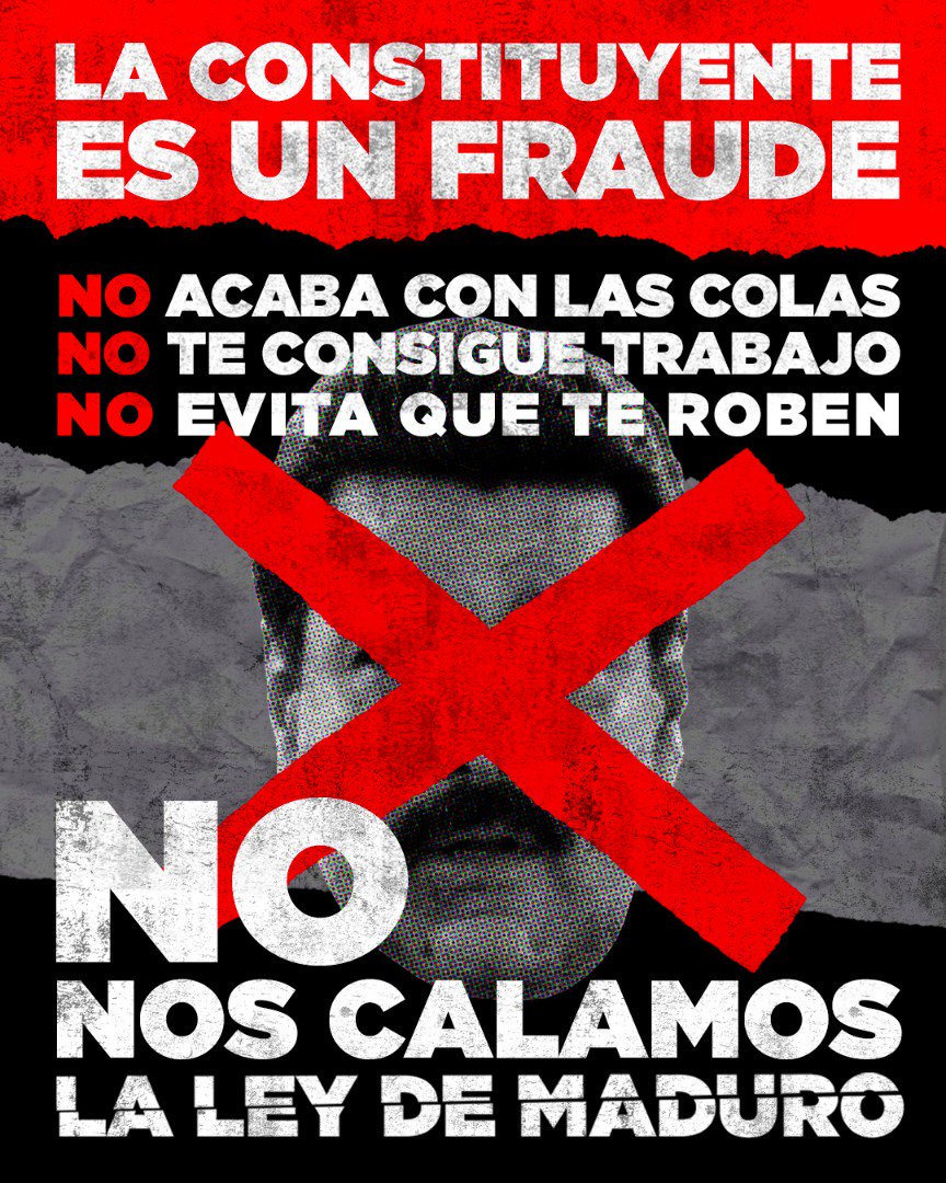 carlosmedinavee's tweet photo. O luchamos ahorita de pie o nos resignamos a vivir de rodillas! A comer con una CLAP! No permitiremos la ANC!! #YoREPUDIOFraudeConstituyente https://t.co/GcsKtVhAZh