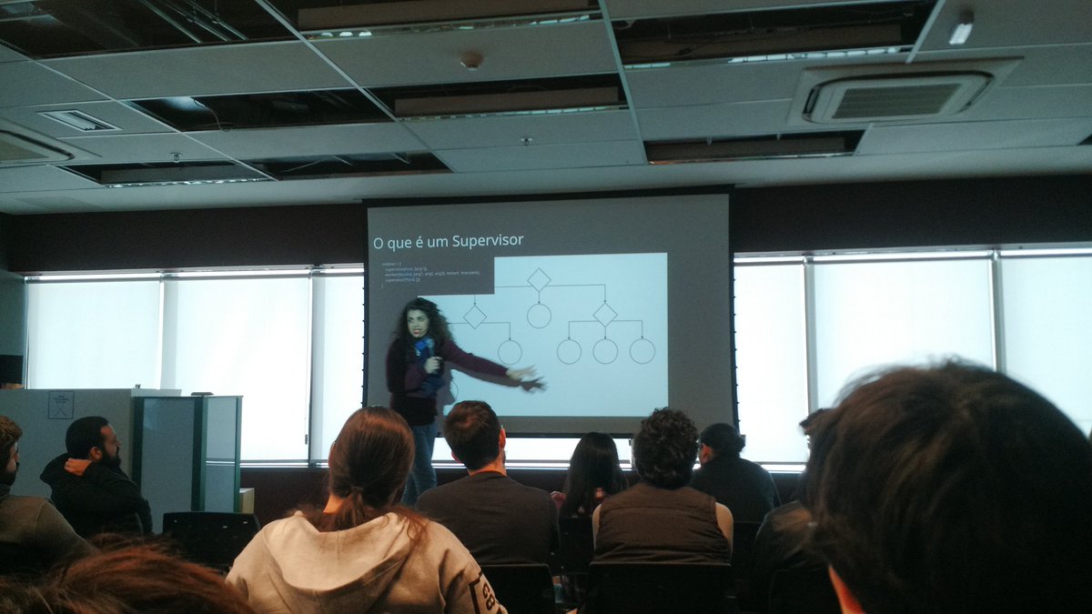 philipsampaio's tweet photo. Ótima talk da @umaMaisTempo sobre processos e supervisores #Elixir #ElugSp https://t.co/bJ6uGYl10O