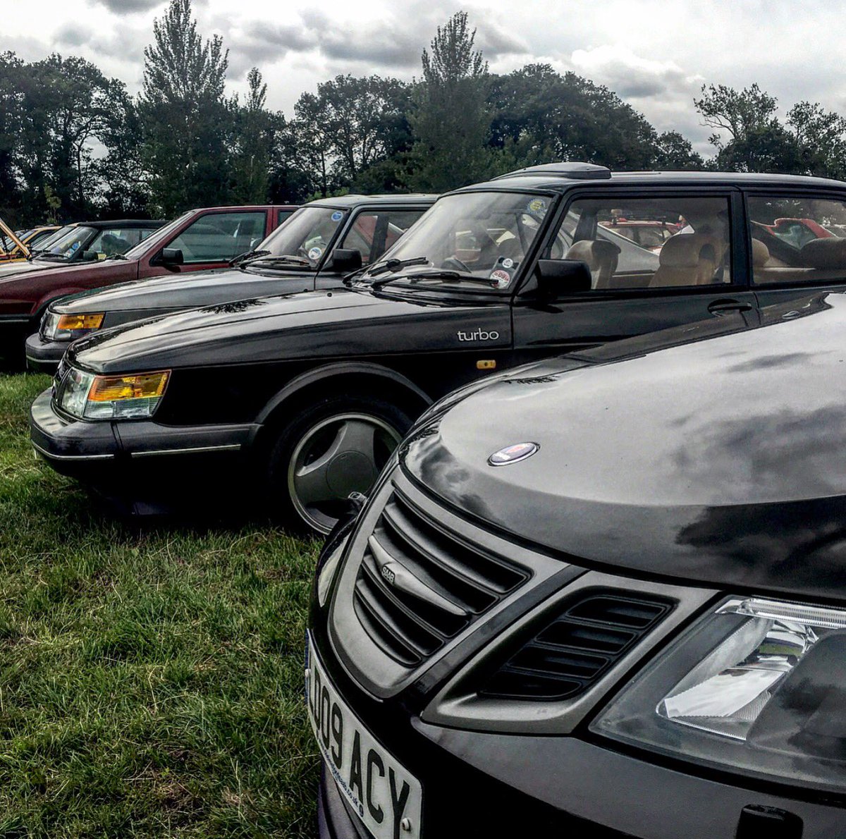 Some seriously beautiful Saabs today at the #SaabFest in Warwickshire, one  just isn't enough