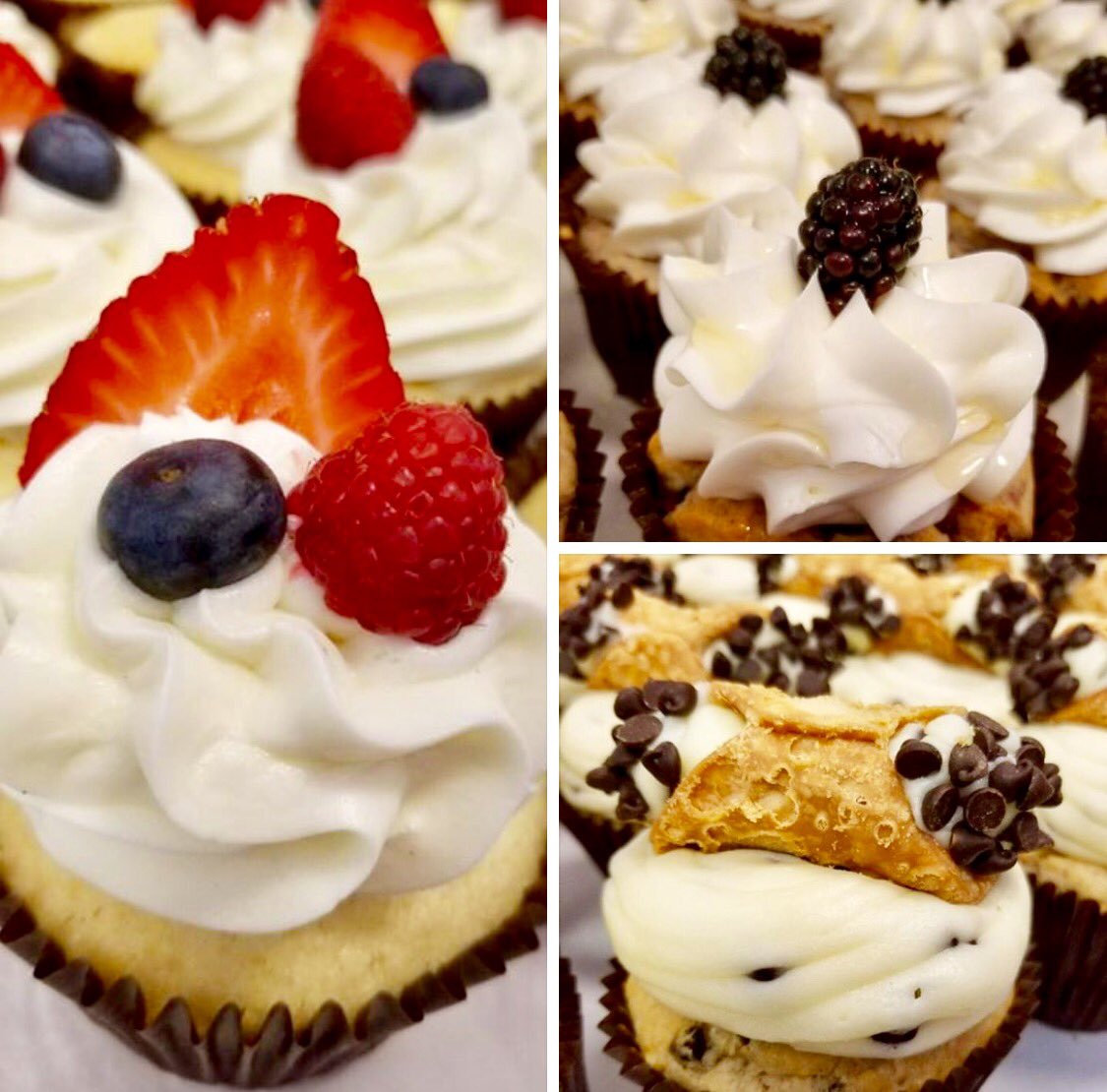 SmallcakesABQ's tweet photo. Saturday's cupcake specials are Fruit Tartlet, Blsckberry Bourbon and Cannolli. #cuocakes #bakery #dessert https://t.co/nAfTUH2S63