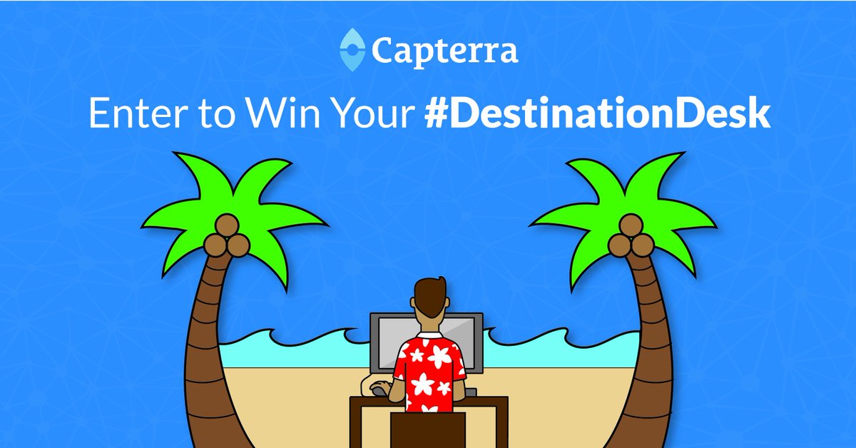CapterraService's tweet photo. Where's your #DestinationDesk? Enter this #giveaway and win some swag for your workspace: https://t.co/gR3H3XxenV https://t.co/dtATPXpVG3