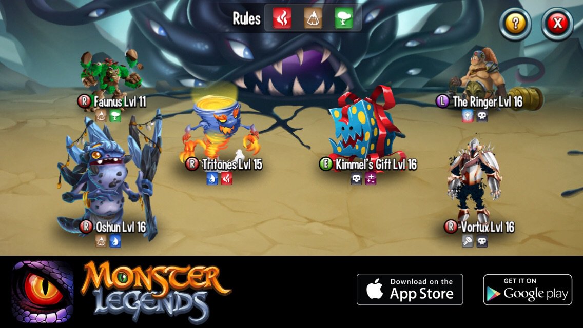 I'm performing a counterattack at Monster Legends! Join the game now too!  m.onelink.me/183ad3da