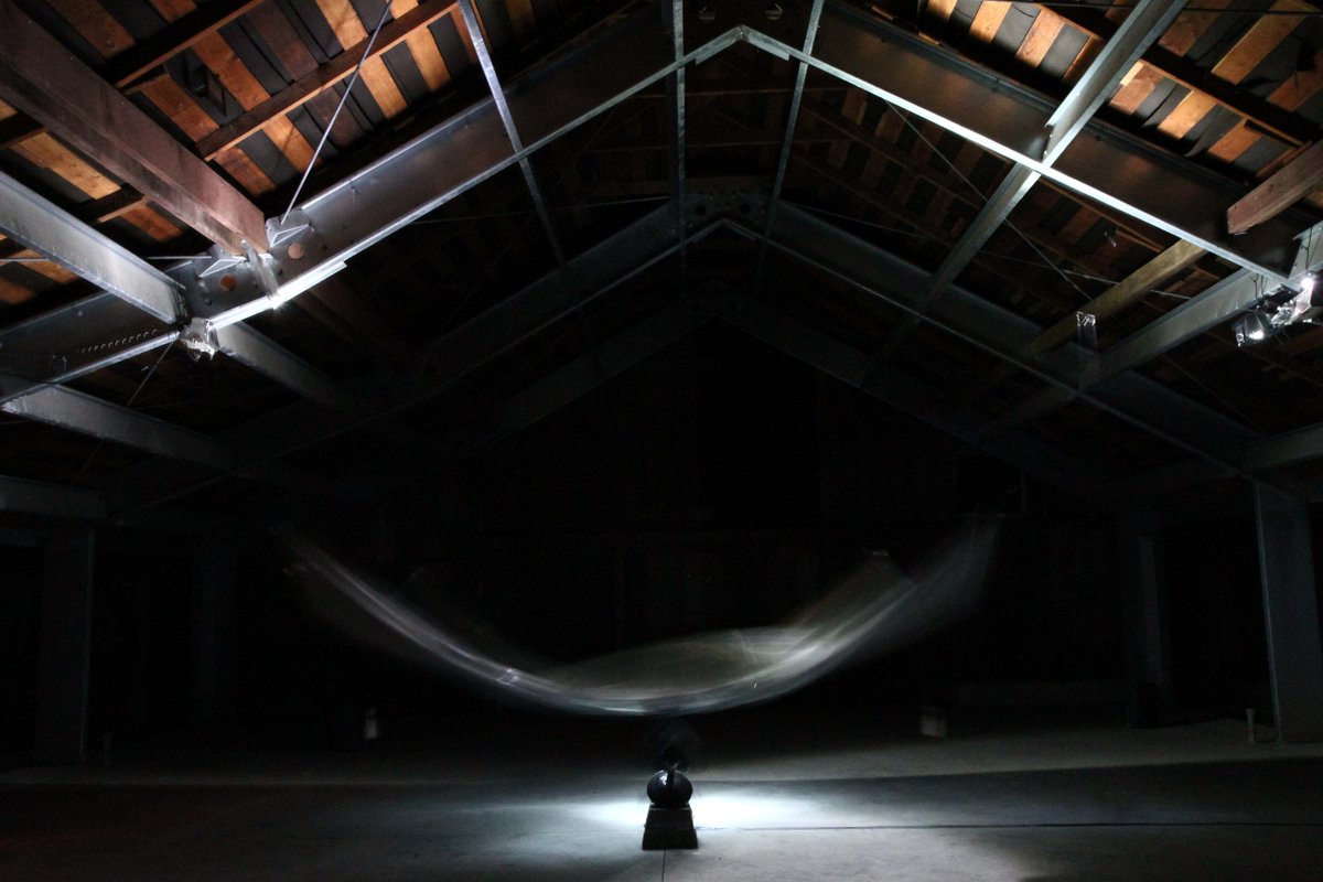 DjerassiProgram's tweet photo. This week the Old Barn held a special night viewing of an under-water light simulation installation. PC: Javiera Tejerina-Risso #DjerassiSDM https://t.co/6Ujmc0TpnB