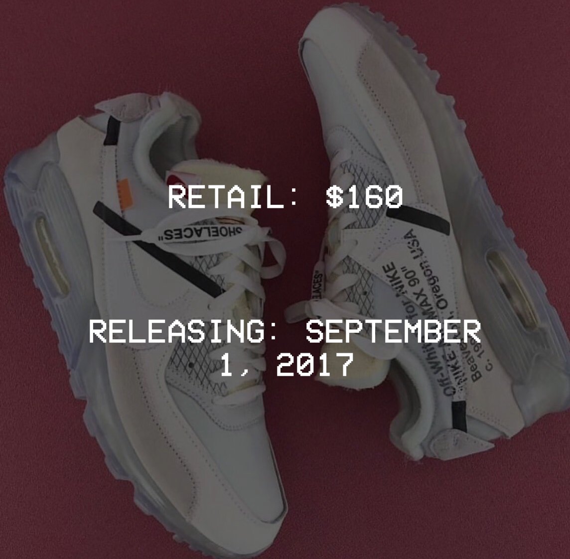 BetterProxies's tweet photo. OFF WHITE X @NikeLab 

SEPTEMBER 1ST, 2017

PRICING

#BETTERPROXIES https://t.co/IkjxySaAIZ