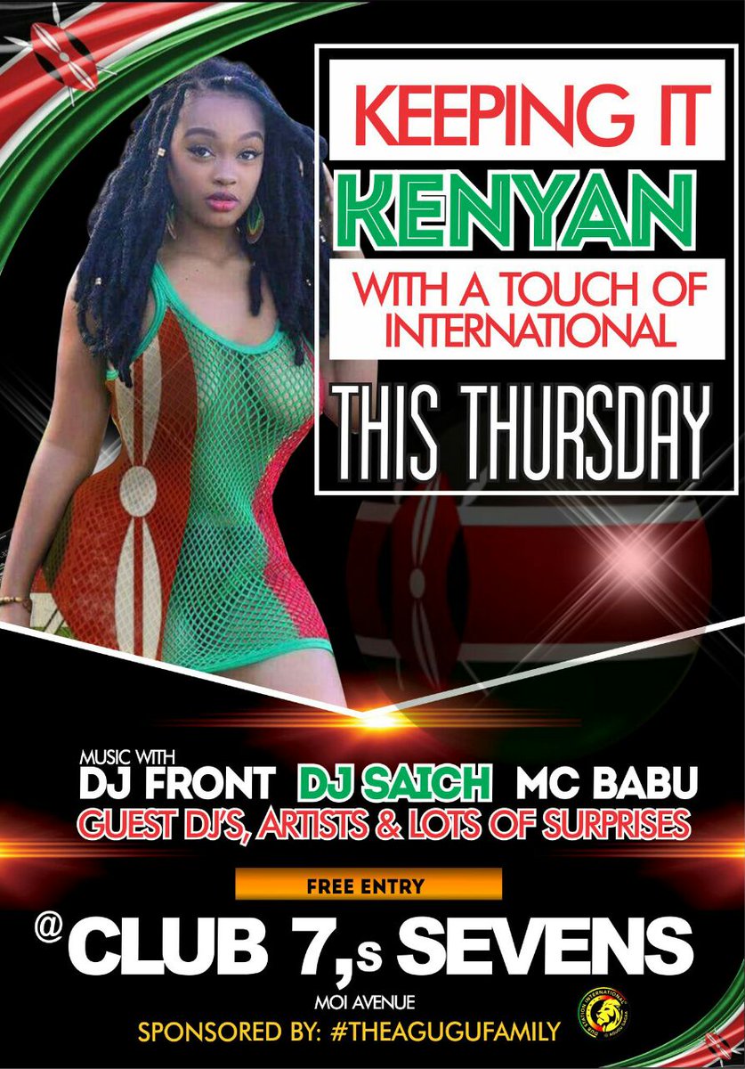 deejayruffkut's tweet photo. Starting this Thursday July 3rd inside #ClubSevens #Nairobi. #KeepingItKenyan powered by #TheAguguFamily. Best of #Kenyan hits &amp; int'l beats https://t.co/TxJCMDfG51