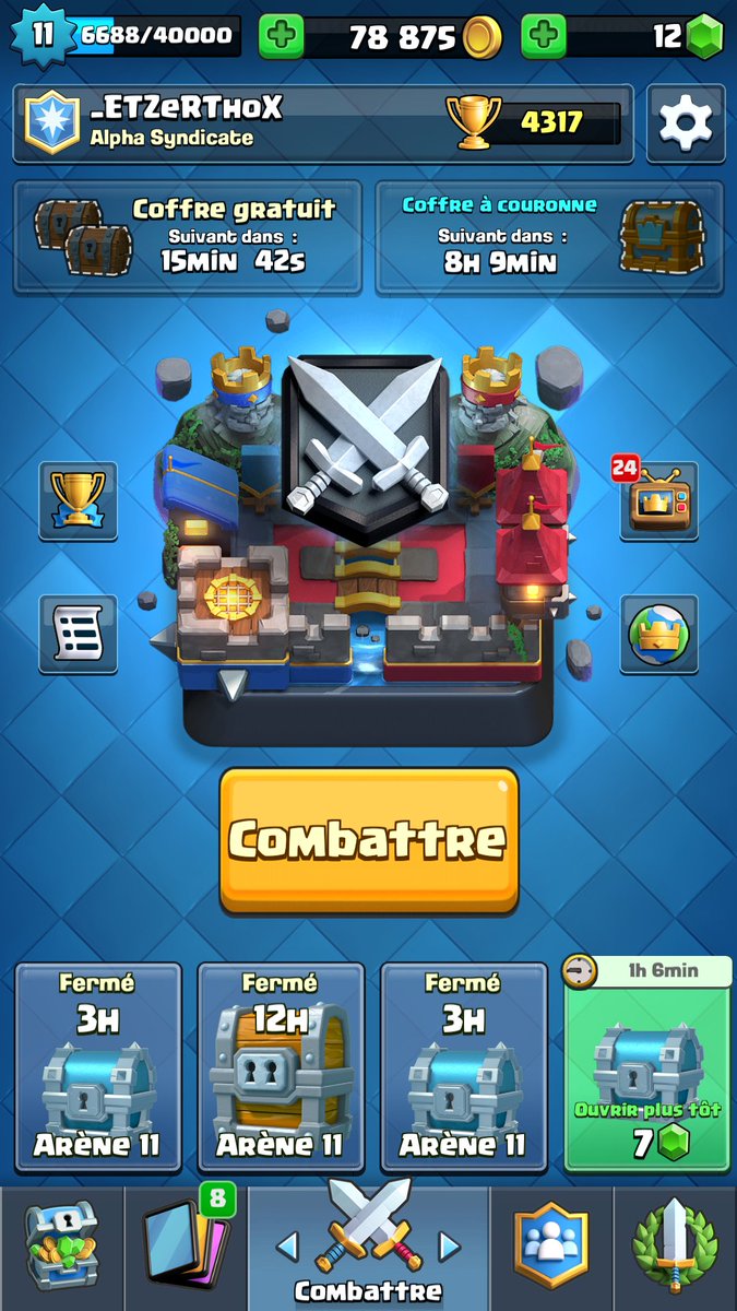 Choca_Concours's tweet photo. Je vend toujours une compte CR 3900 tr toute les légendaire presque lvl 3 sauf sorcière de nuit lvl1 https://t.co/4c2WoHmHWm