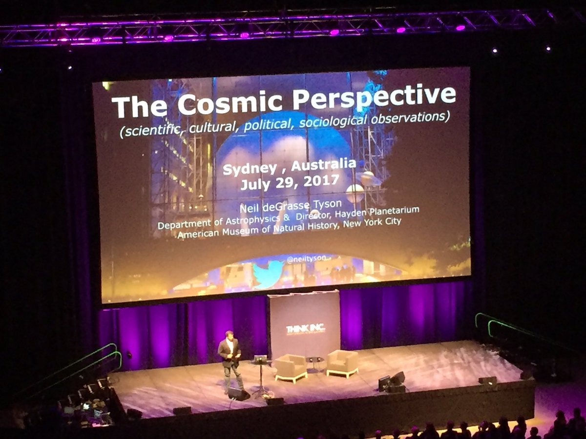 El_Lobo_Rayado's tweet photo. Amazing talk & thoughts by @neiltyson at @ICCSyd @thinkincAU last night. We need more of this & more like you. Audience loved it #thinktyson https://t.co/rZjr4E5fn2