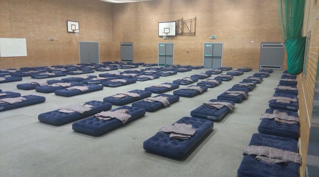 lel2017's tweet photo. Luxury I tell thee, but they don't believe me. Beds awaiting LEL riders at @LEL2017Louth https://t.co/VKf0C9m3VP