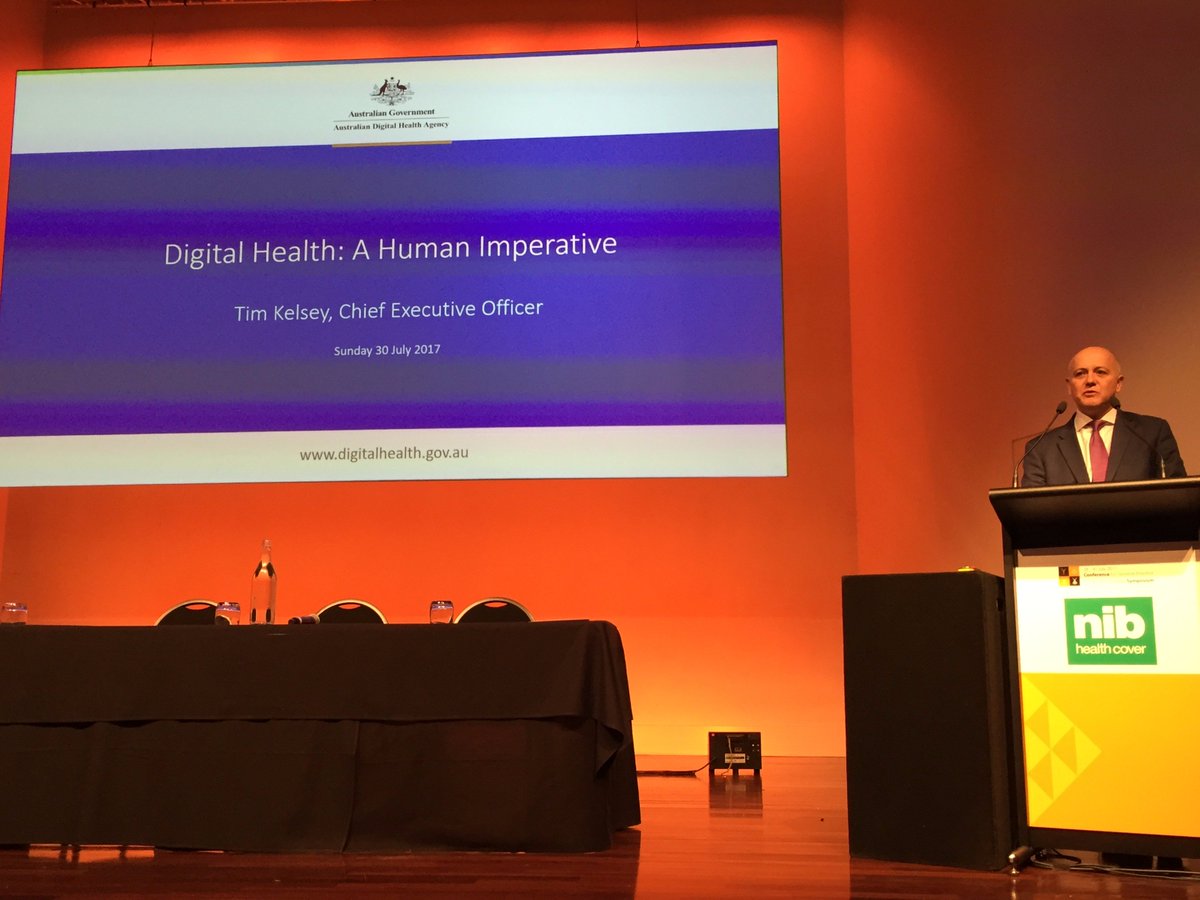 AuDigitalHealth's tweet photo. Earlier today, @tkelsey1 delivers @RNZCGP1 #gpconf17 keynote on how patients can be empowered with #healthcare information #MyHealthRecord https://t.co/lmbQplhfCh