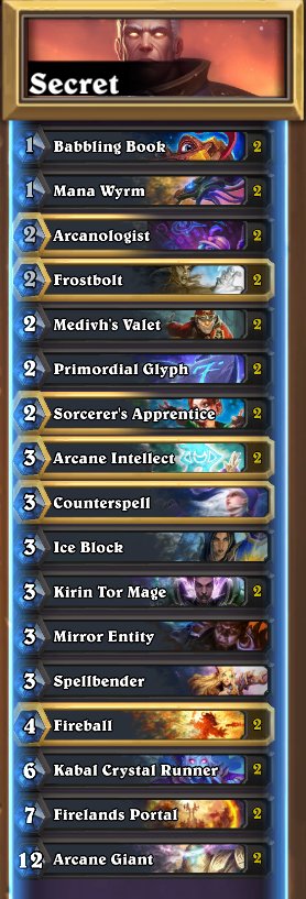 PenhaDani_HS's tweet photo. Random Secret Khadgar list I had fun with at the end of the season. https://t.co/kEqyvo1yuL