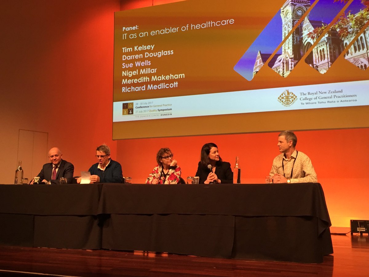 AuDigitalHealth's tweet photo. "IT change will be clinician-led & patient supported." @tkelsey1 & @MeredithMakeham on panel today @RNZCGP1 #gpconf17 https://t.co/0JboVu8La0