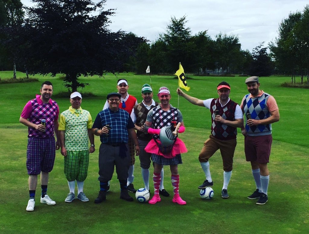 newcastlegolfct's tweet photo. Dressed for the occasion and enjoying the #FootGolf @newcastlegolfct @bbFootGolf1 #DressToImpress https://t.co/kMPtef3jJh