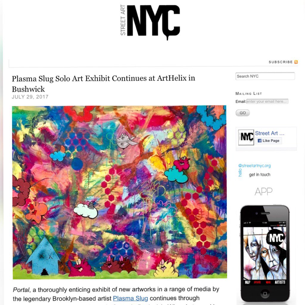 StreetArt_NYC's tweet photo. #PlasmaSlug solo #artexhibition at @ArtHelix in #Bushwick. Check it out on https://t.co/CxLlYoL3EM https://t.co/pGfw7ENs4C
