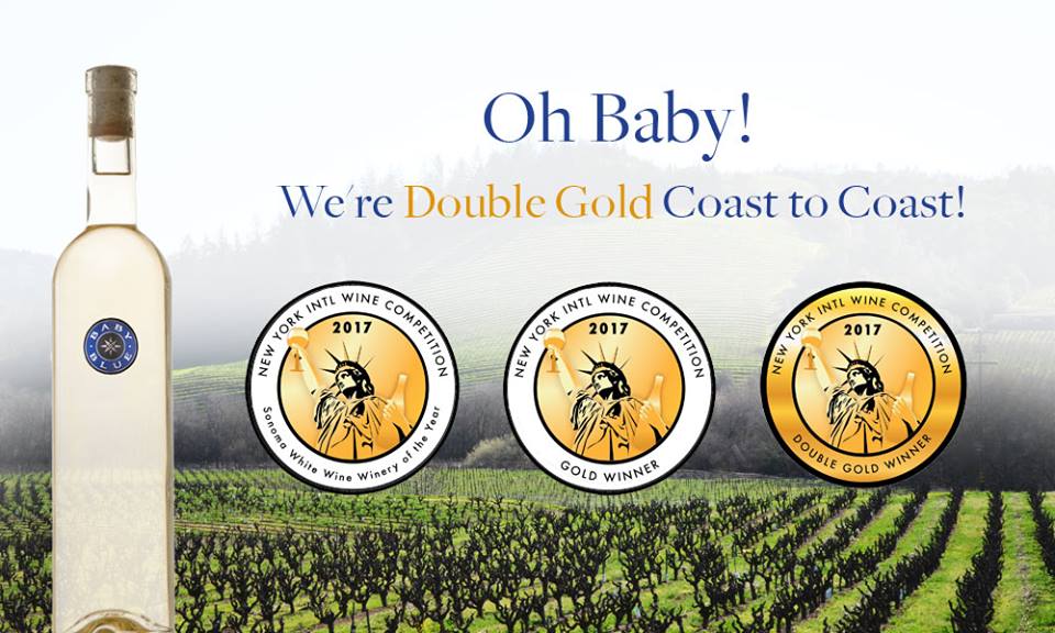 #DoubleGold Coast to Coast for the 2016 Baby Blue Blanc at San Francisco's, and New York's International Wine Competitions.