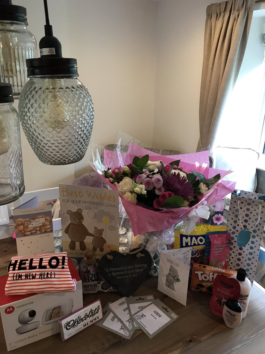 Thankyou so much @TeamGlastonBury for my amazing Maternity leave gifts 🍼🍬💐🎀...feeling very lucky to be part of such an amazing team xxx