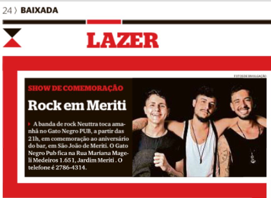 agenciacenna3's tweet photo. @jornalextra mandou avisar: @bandaneuttra amanhã comemorando 2 anos do GatoNegroPub, em Meriti. Hj a festa é em Caxias #bandaneuttra #cenna3 https://t.co/8U0rcEoVoC