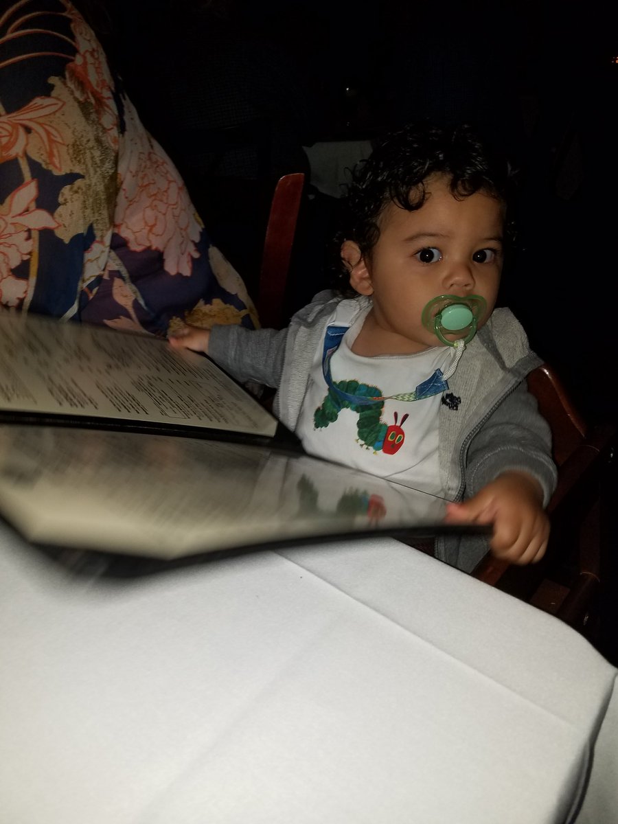watchsamgrow's tweet photo. When Samuel goes to the Dal Rae, he orders the #PrimeRib. Then daddy eats it. @TheDalRae https://t.co/DsUpRBk6WI