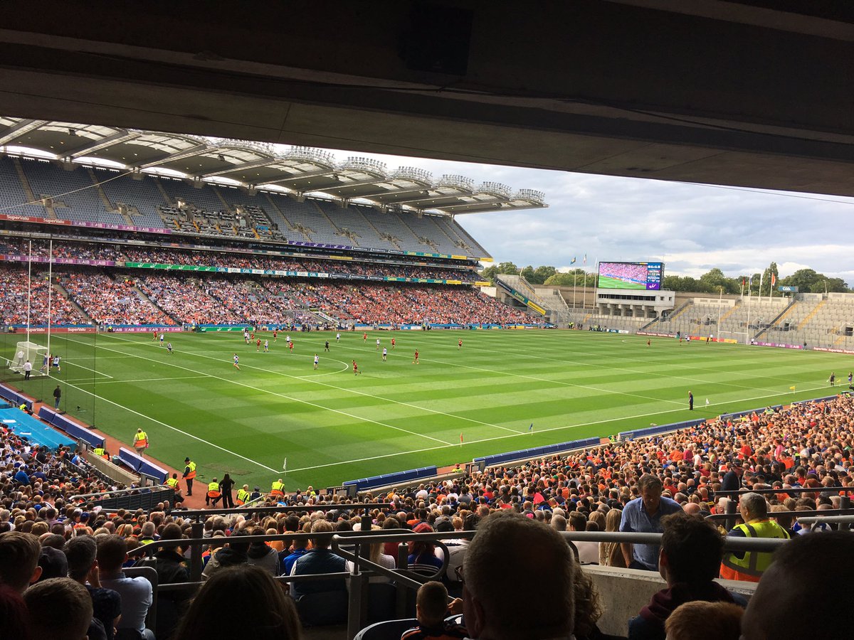 mmcavinney's tweet photo. A great start to my holliers watching the mighty #Monaghan see off Down in Croke Park. #GAA #DOWNvMON 🔵⚪️ https://t.co/coGYNMdCBr