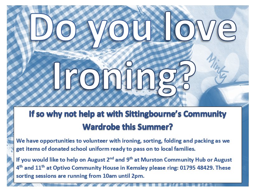 revlesleyjones's tweet photo. Do you love #ironing? Perhaps its a strange question but the #CommunityWardrobe team are always looking for #LaundrySuperstars @SFMRadio https://t.co/vpUWNstSYU