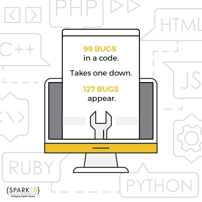 SparkEighteen's tweet image. All Developers to Bugs: They see me codin&apos;. They hatin&apos;. #WebDeveloperProblems