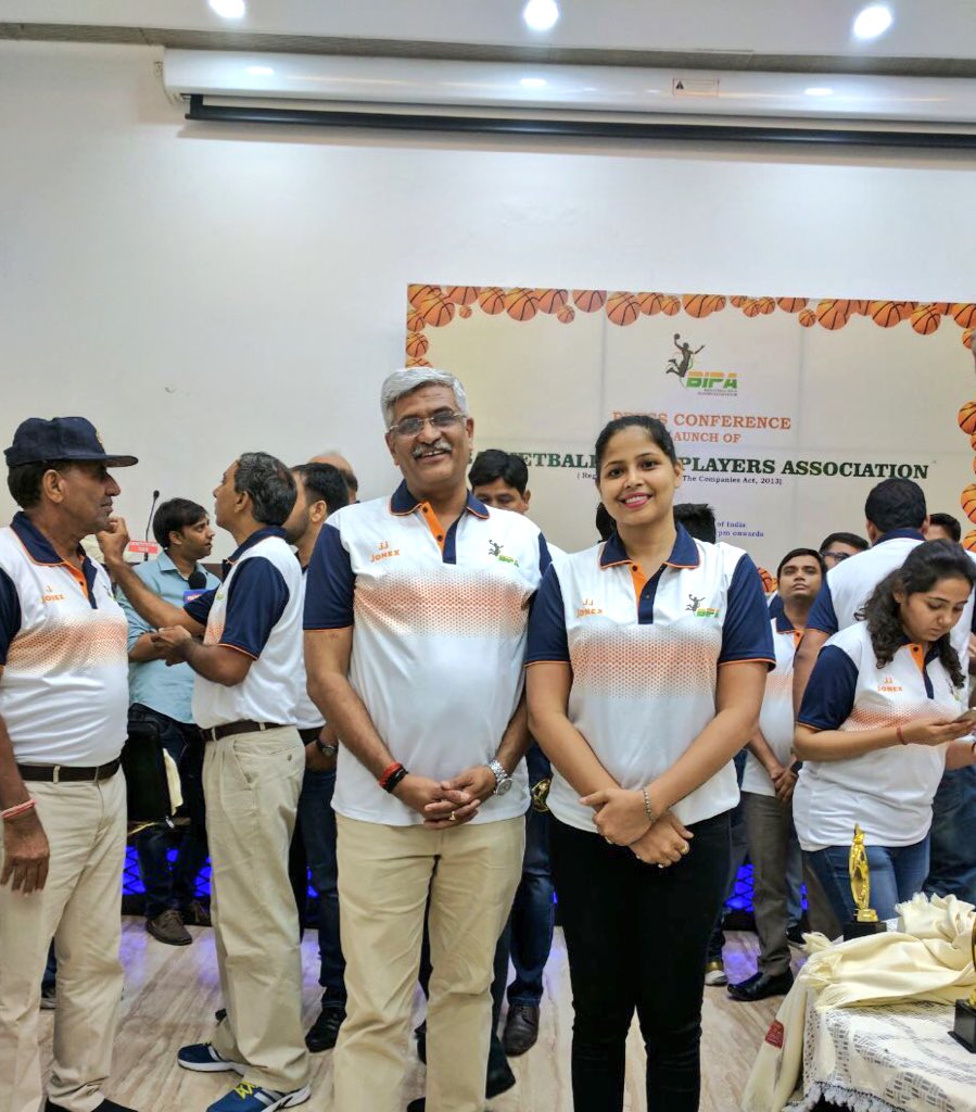 Divyasingh04's tweet photo. Pictures of Basketball India Player Association (BIPA) launch. Wonderful event with wonderful people. Thank you all for coming. #basketball https://t.co/HtytfN1Ndm