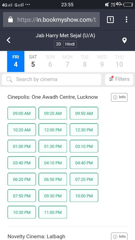 BANOSAHARA's tweet photo. @iamsrk @AnushkaSharma @bookmyshow 2 cinema is available 4 #JHMS ticket booking #cinipolis & #novelty Baki Koi mall ka option he Nhi a raha https://t.co/TmzCFyDcWp