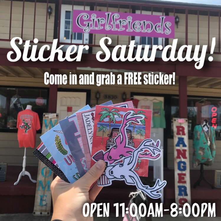 girlfriendsr's tweet photo. ☀️Come in today and grab yourself a FREE sticker! No purchase needed! ☀️ https://t.co/i5Ri5pRf1H