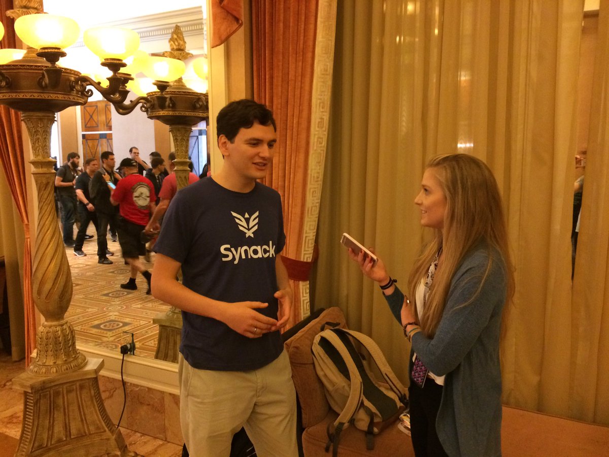 H4ckerLife's tweet photo. Meeting @selenalarson @cnntech, chatting hacker stuff and teaching kids to #hack at #defcon25 #rootz #synack https://t.co/aRcL8fkDvX