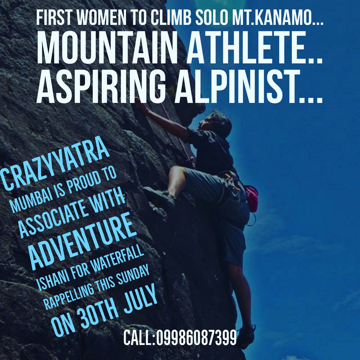 CrazyYatra_Mum's tweet photo. #CrazyYatraMH event tomo with @adventureishani starting out journey in Adventure sports.. #WaterfallRappelling #CrazyYatra #GoCrazy #Joinus https://t.co/5HBLIpCXOk