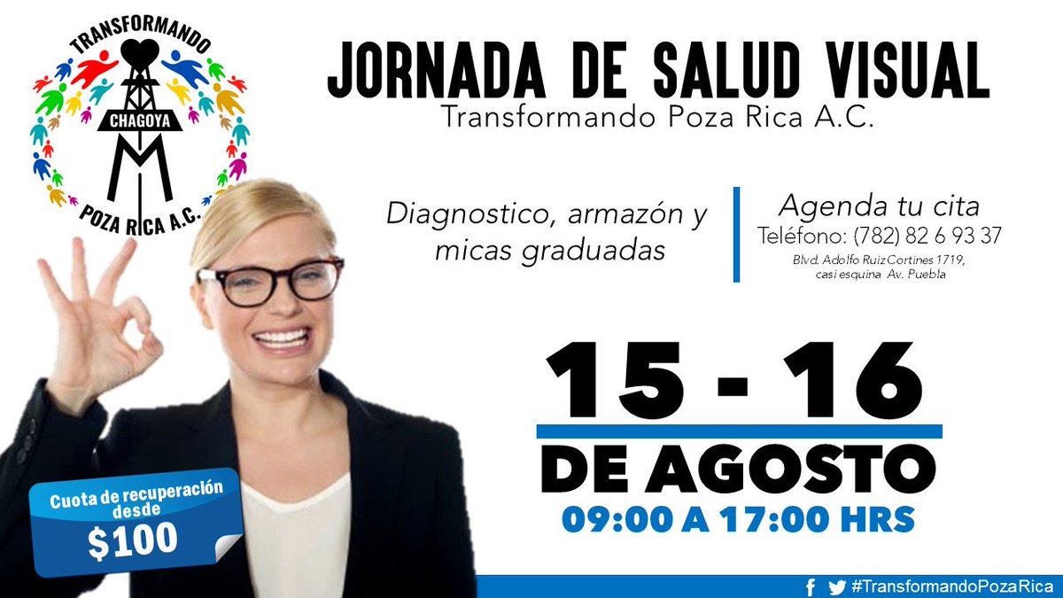PRTransformando's tweet photo. Se aproxima nuestra #JornadadeSaludVisual del mes de agosto, ¡agenda tu cita ahora mismo! https://t.co/vWy6g7xlN6
