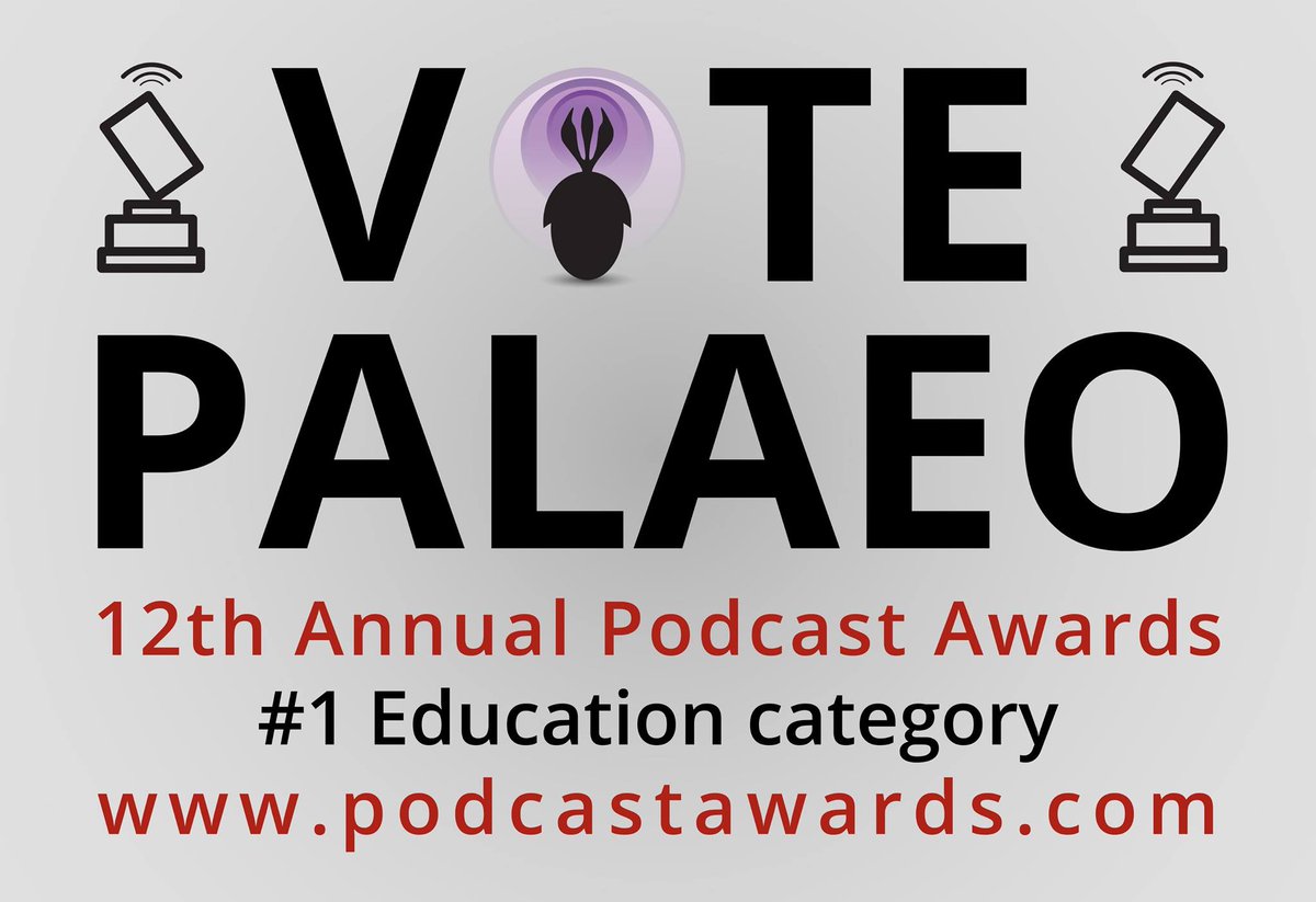 Palaeocast's tweet photo. Voting for this year's Podcast Awards ends on the 31st.
Please make sure you cast your vote by then!
https://t.co/dpMLDci0sv https://t.co/8mPFV88f8l
