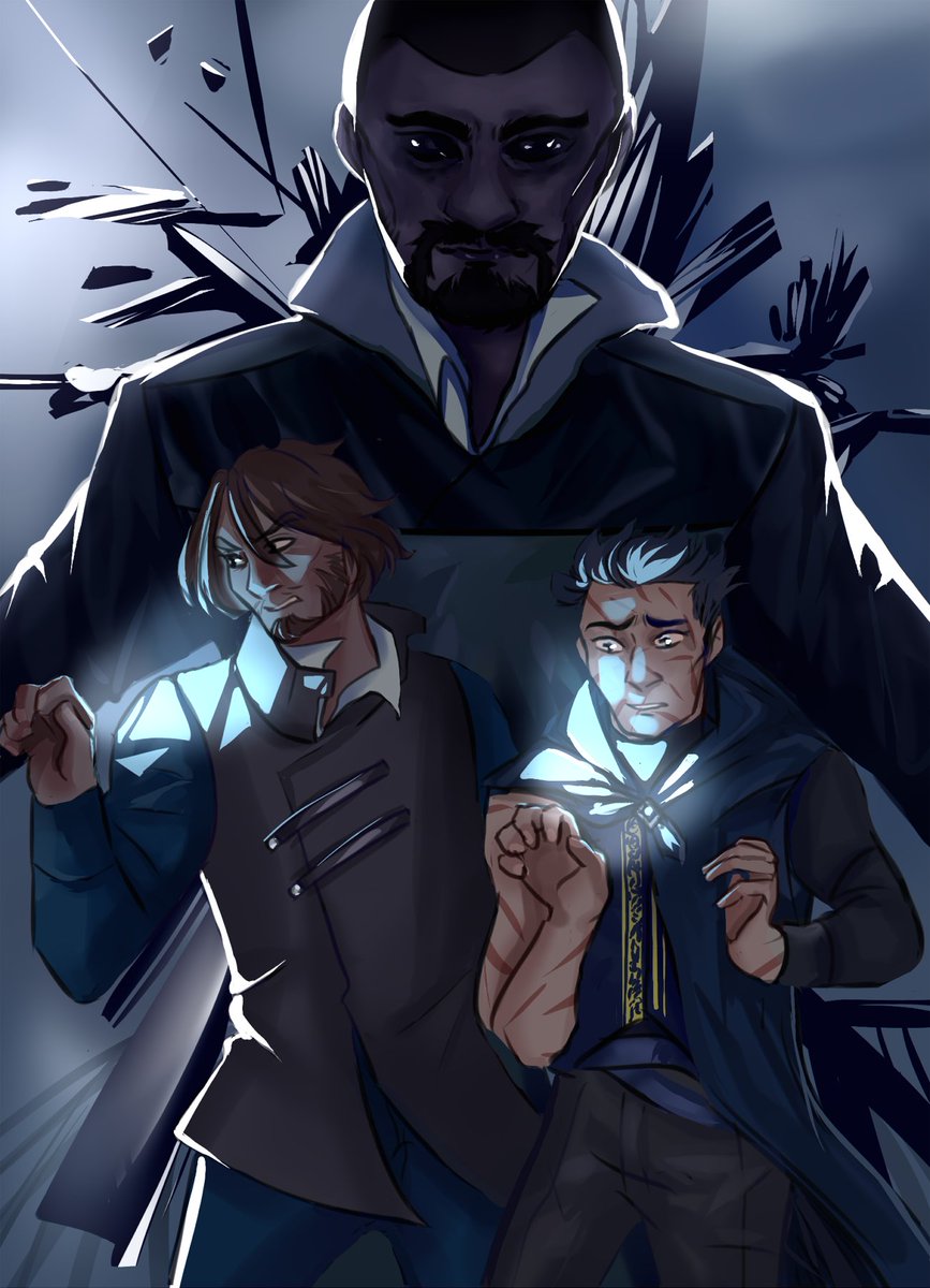 madvalgo's tweet photo. #BlackwatchWeek day 7 - AU 
ending this week with Dishonored Au 😘😘 that was really fun
@BlackwatchWeek https://t.co/9K66obiV9d
