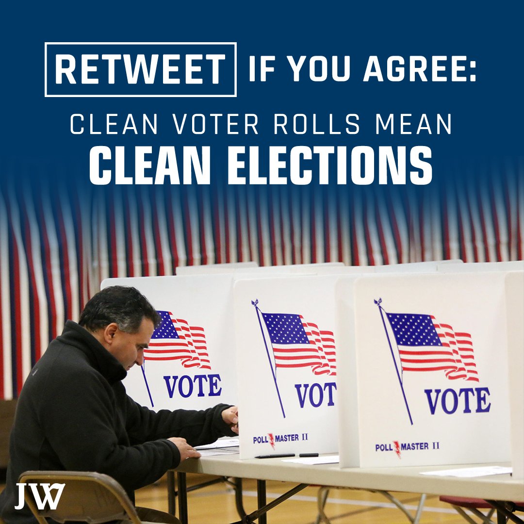 JudicialWatch's tweet photo. JW believes that dirty voter rolls can mean dirty elections. Learn about JW's new election integrity efforts here: https://t.co/SVrA89fbDE https://t.co/IXsyjZ5zFr