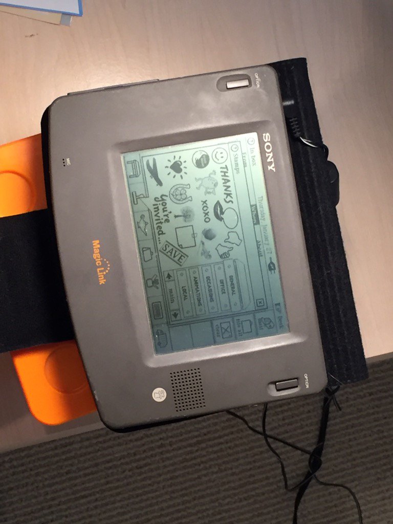 bengotow's tweet image. Found an old #magiclink! This thing was incredible - just launched 25 years too soon. Even had animated stickers! 😍