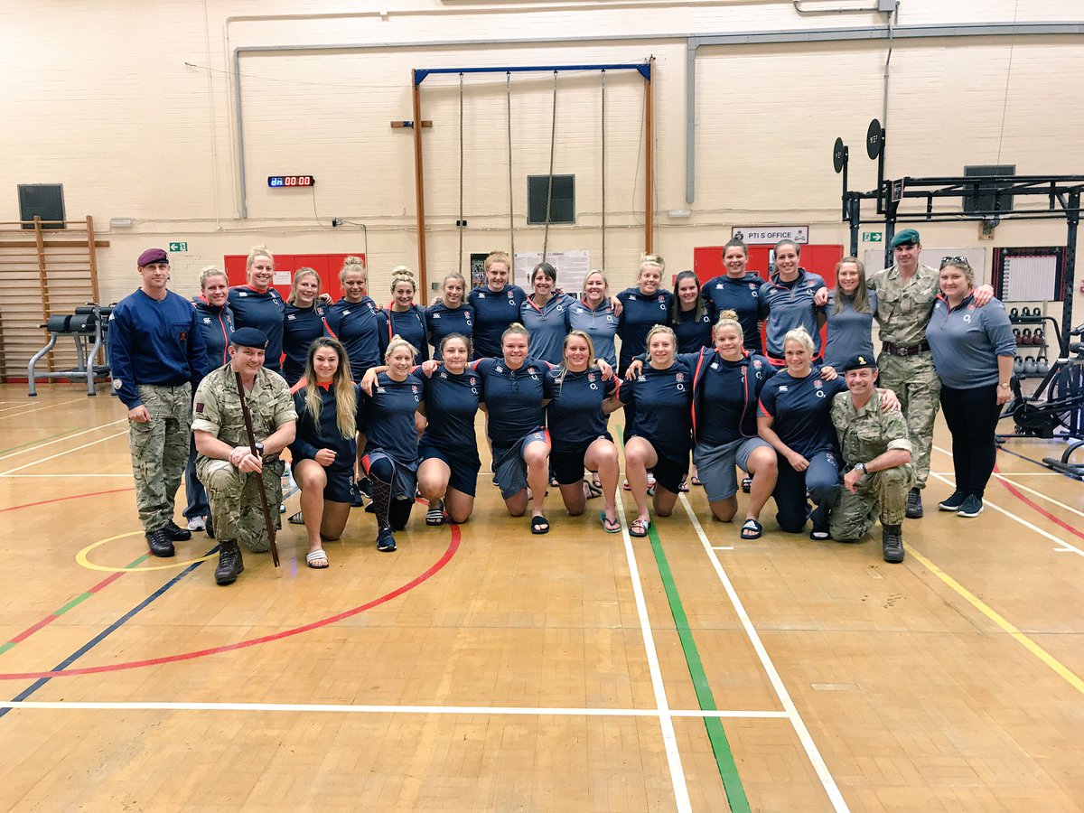 3RSMERegt's tweet photo. #EnglandWomensRugbyTeam #RedRoses using facilities #3RSME in preparation to retain #WomensRugbyWorldCup good luck #BringHomegold @CO3RSME https://t.co/OnM3hvLqKa