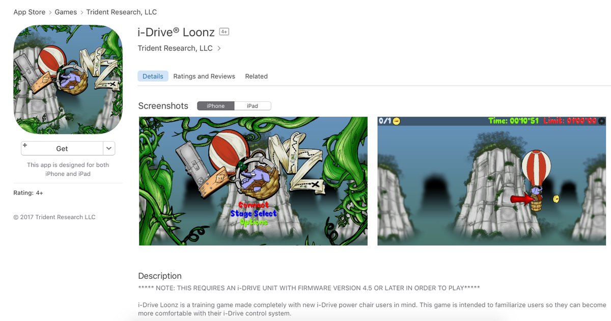 TridentResearch's tweet photo. Trident's i-Drive LOONZ training game is now available through your app store. #mobility @mobilitymgmt @stealthproducts #wheelchairlife https://t.co/SsfrfWbYOO