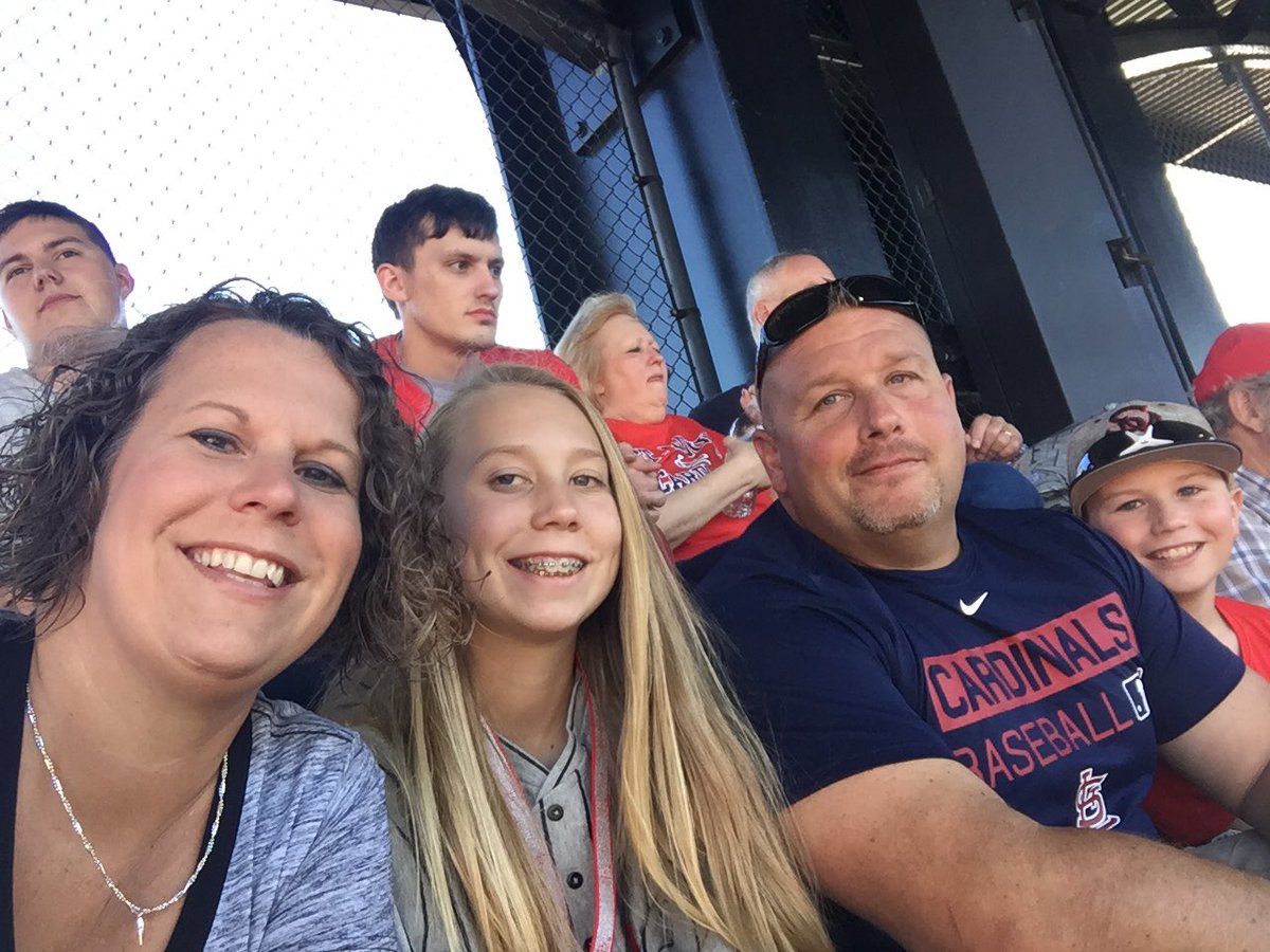 cuzwatt's tweet photo. At Busch Stadium Brack hugs me &amp; says "Momma this is a dream come true." Their first St Louis Cardinals game ever. #worthitall @Cardinals https://t.co/VtIyd6s0Mn