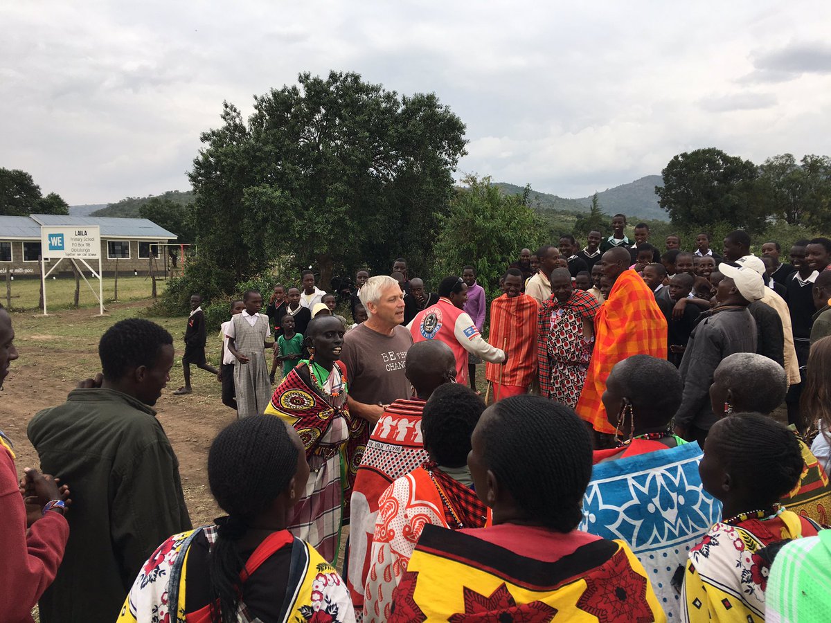 MICHAELaCACCAMO's tweet photo. Received warm greeting at WE's Laila Primary school in Ololulunga, Kenya, giving thanks for the support WE has provided with its partners! https://t.co/6usAXr4YDB