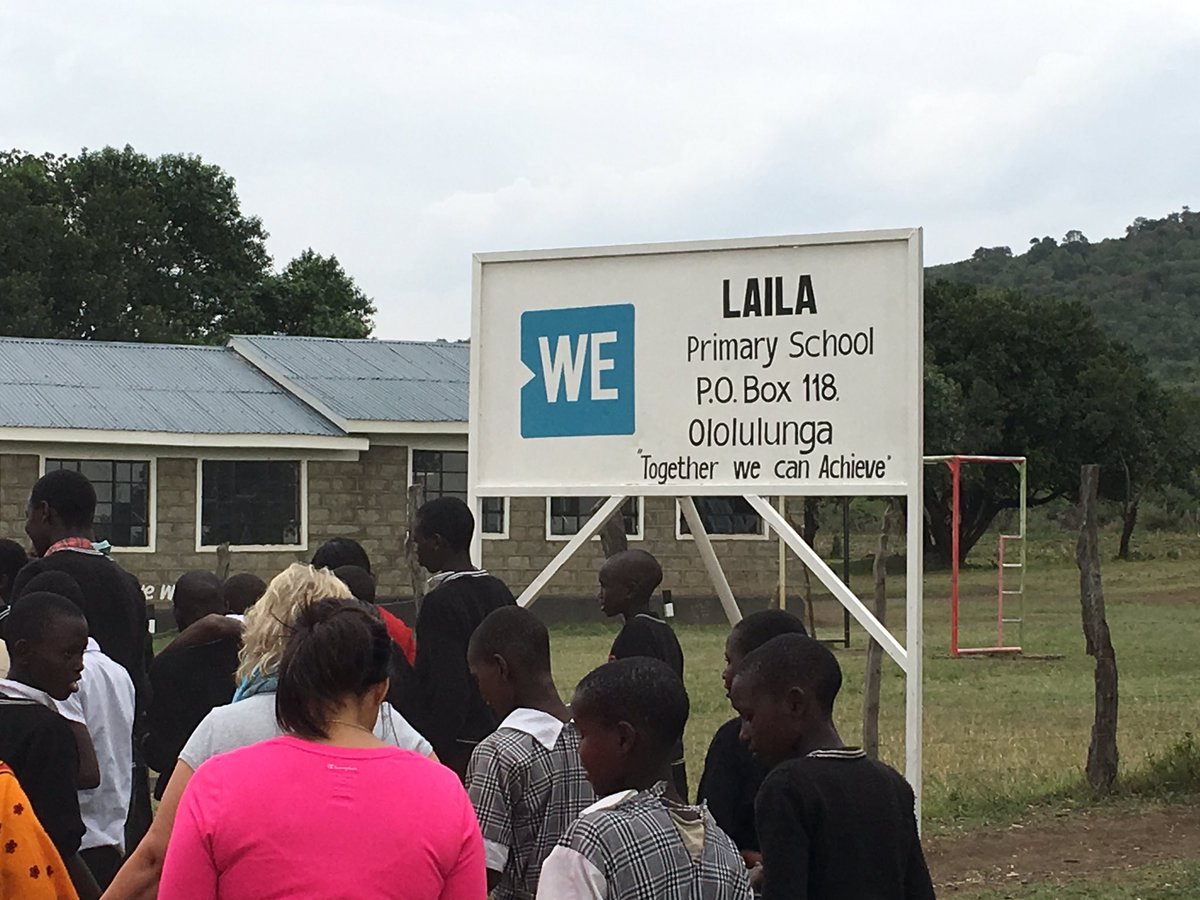 MICHAELaCACCAMO's tweet photo. Received warm greeting at WE's Laila Primary school in Ololulunga, Kenya, giving thanks for the support WE has provided with its partners! https://t.co/6usAXr4YDB