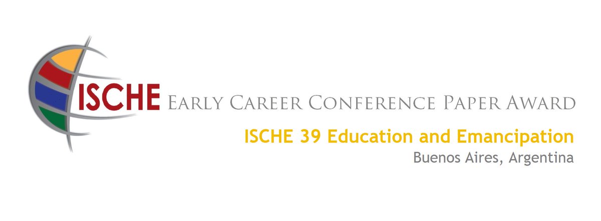 ISCHE Early Career Conference Paper Award. 
Deadline: Oct. 1, 2017 #ische2017
ische.org/early-career-r…