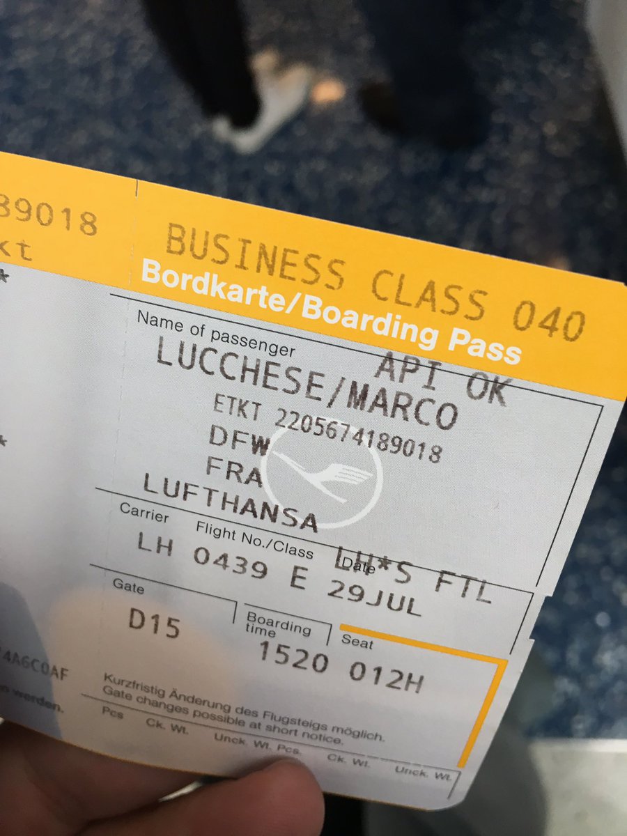 Luckymarco's tweet photo. @lufthansa I love u guys. Thanks https://t.co/Fuhf4tWpKN