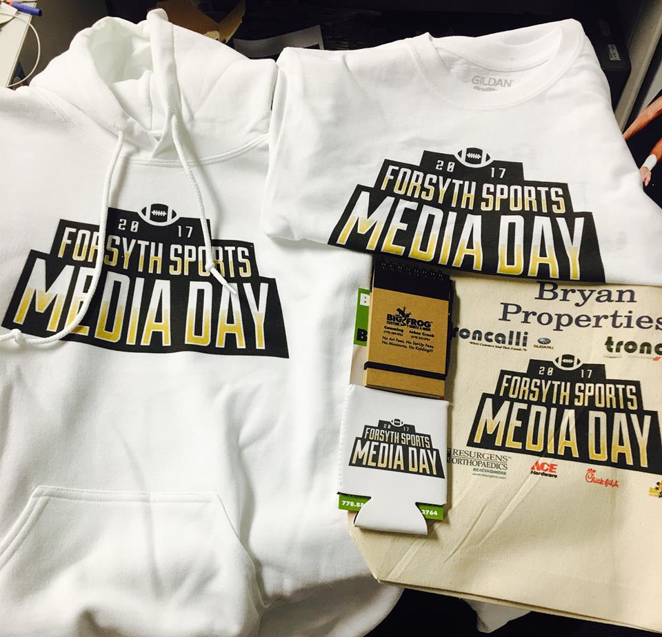 BigFrogJohnsCrk's tweet photo. Some Forsyth County Media day t's, hoodies, bags &amp; coozies are available for purchase at our Johns Creek store.  (678) 842-3764.  #sponsored https://t.co/OcdG3VFbbT