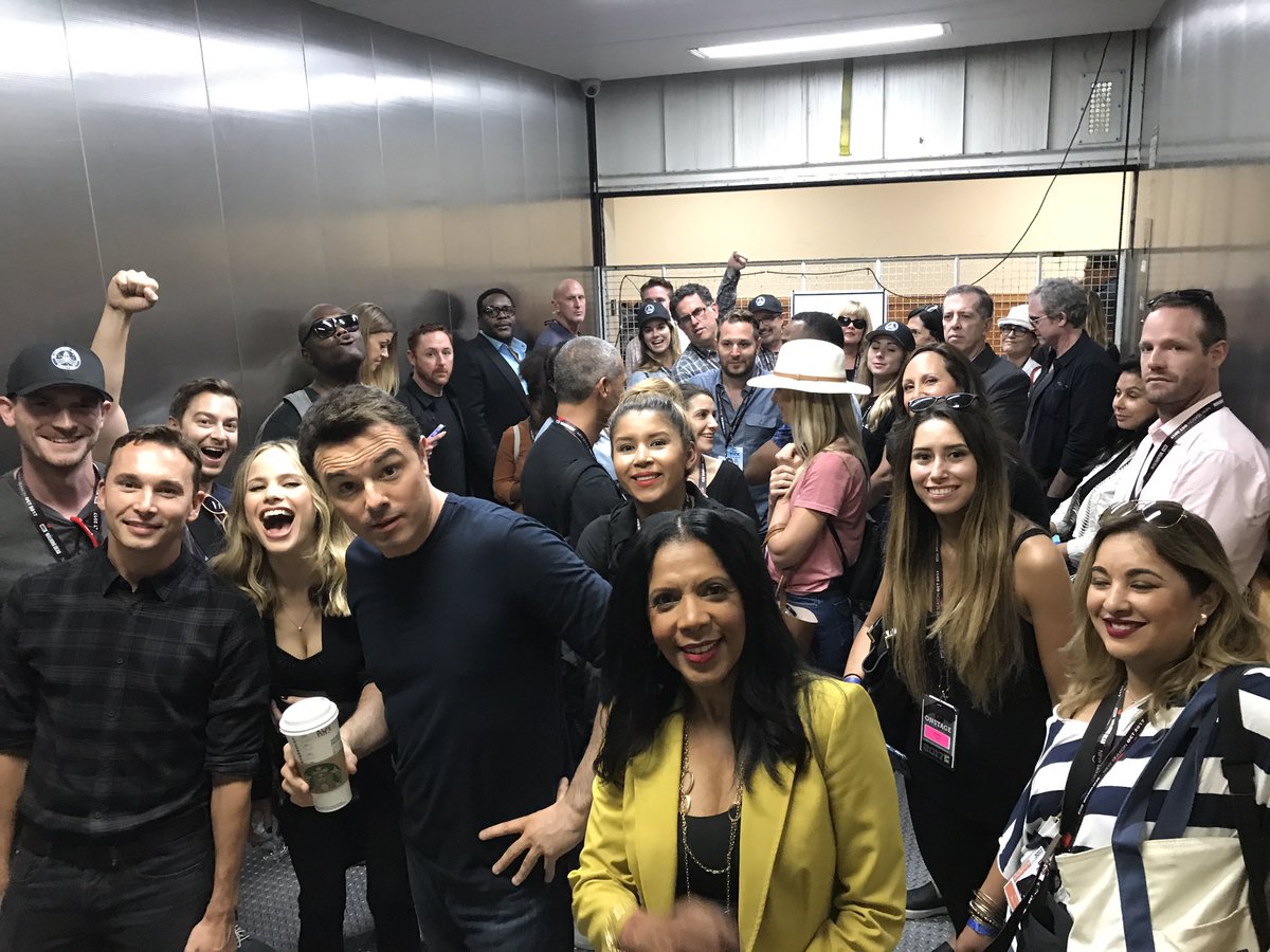 emoodyp's tweet image. This time last week with #TheOrville cast at #SDCC in a freight elevator!  #thisishoweedoit