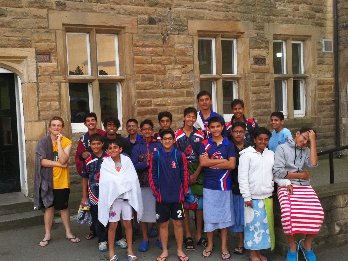 Swimming session after  2 x T20 matches. Boys are having great time at @barney_school #relax #crickettours